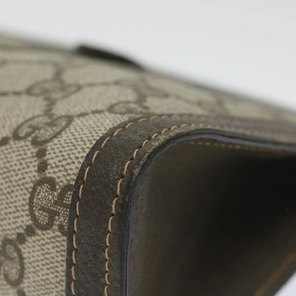 GUCCI GG Supreme Web Sherry Line Clutch Bag Beige Red 41 014 2125 23 Auth yk9483 - Picture 16 of 16